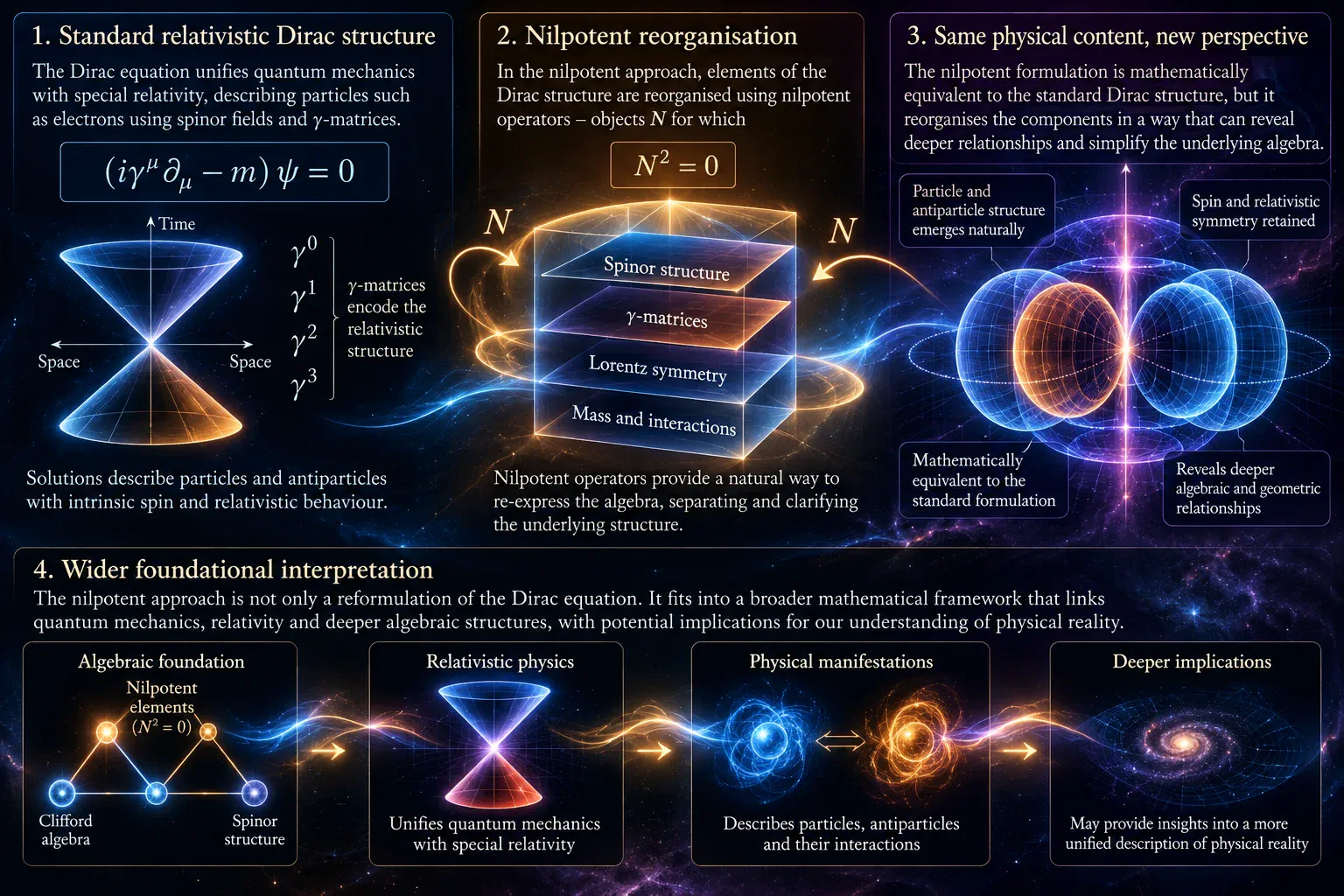 Dirac Structure and the Nilpotent Reorganisation